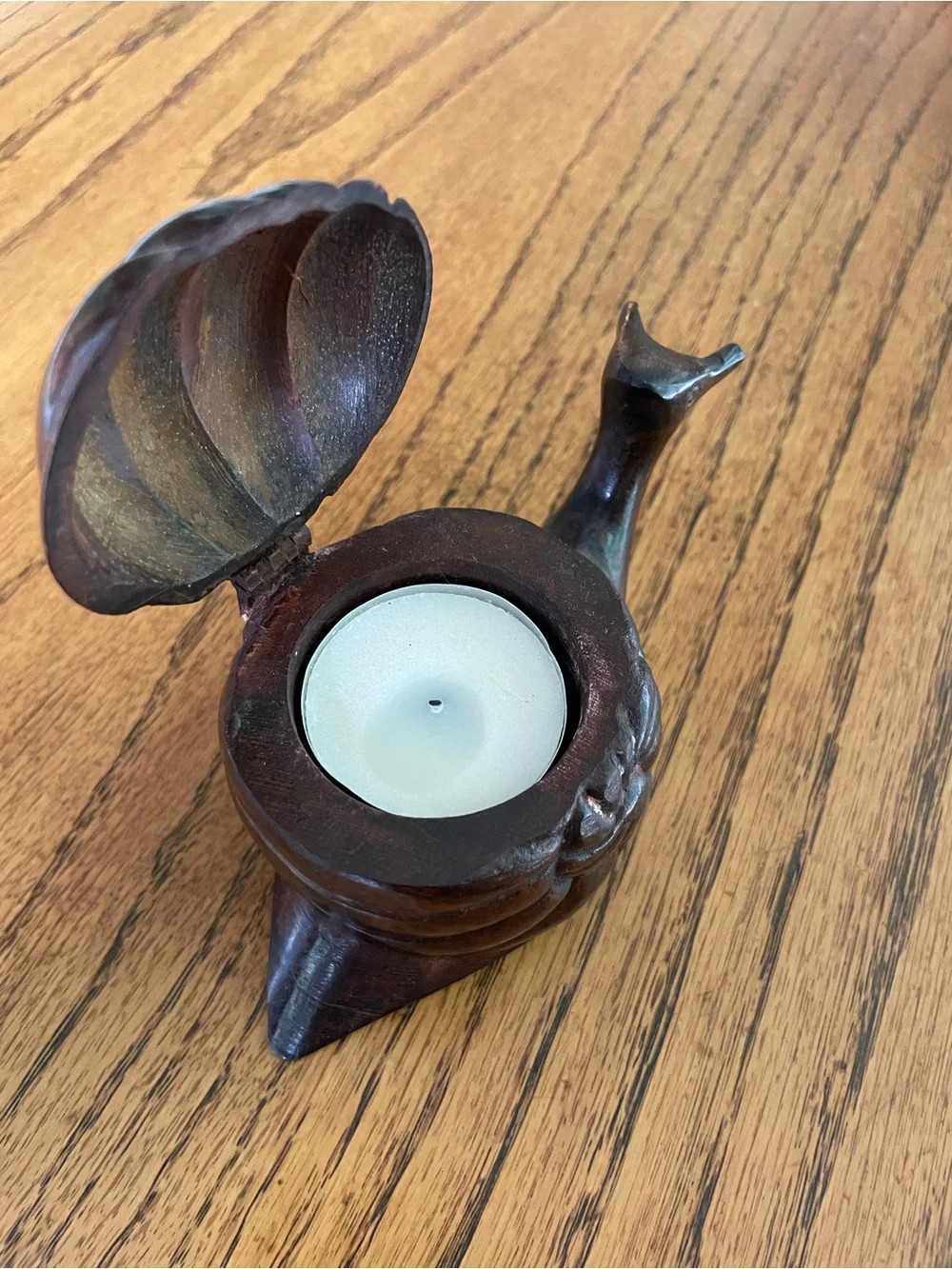 Vintage DEPT 56 Metal Snail TeaLight Candle Holder